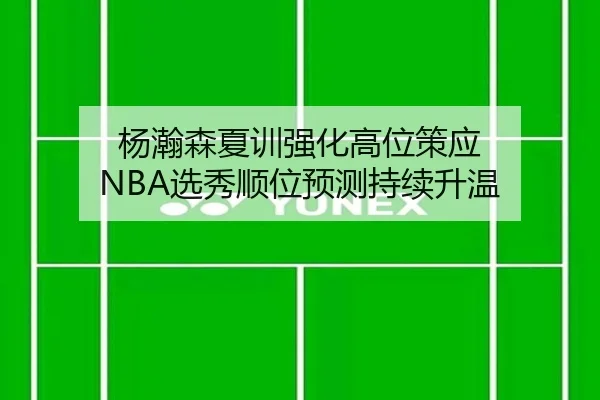 杨瀚森夏训强化高位策应 NBA选秀顺位预测持续升温 - aiyouxi
